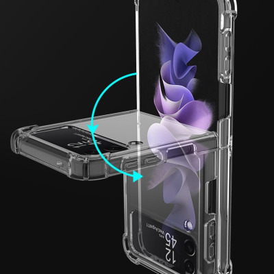 Ốp lưng Trong Suốt dành cho Samsung Galaxy Z Flip 4 Chống Sốc, Chống Ố Vàng - Hàng chính hãng