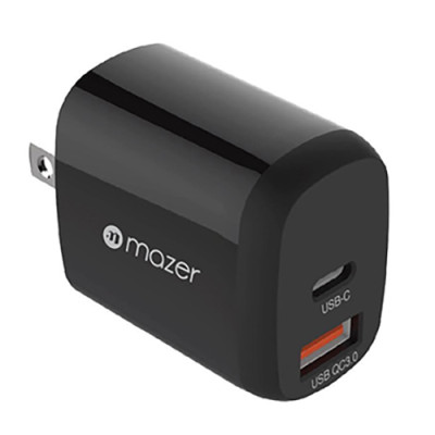Củ sạc Mazer SuperMINI 20W US Foldable Wall Charger tích hợp 2 cổng USB-C & USB-A - Hàng chính hãng