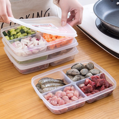 Hộp Đựng Thực Phẩm 4 Ngăn. Có Nắp Đậy Tránh Mùi, Kiến Gián