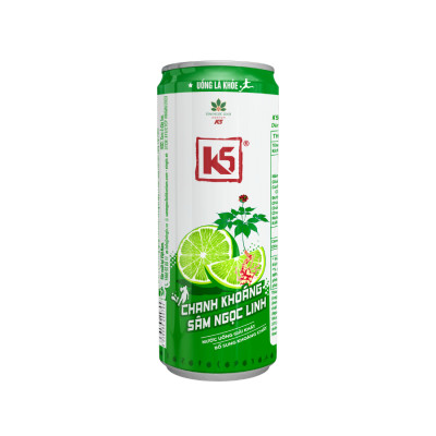 Nước Tăng Lực K5 Sâm Ngọc Linh Lốc 6 Lon Vị Chanh Khoáng (320ml/Lon)