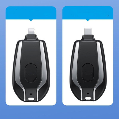 Combo 2 Móc Khoá Kèm Sạc Dự Phòng Cổng Ln Cho Ip 1500Mah Thời Trang