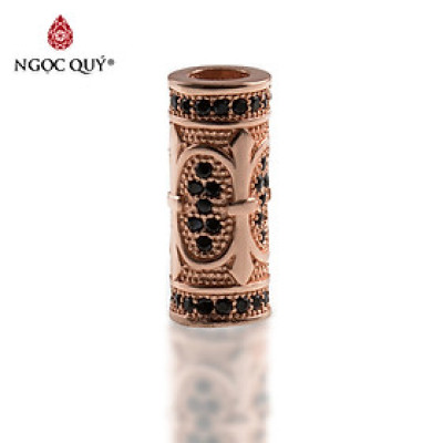 Combo 2 cái charm trụ dài hợp kim đính đá - Ngọc Quý Gemstones