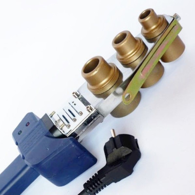 Máy hàn nhiệt, hàn đa năng các loại ống nhựa chịu nhiệt PP-R, PE, PPC, công suất 600W, tản nhiệt mang cá, Tự động chỉnh nhiệt, đầu hàn 20-25-32mm