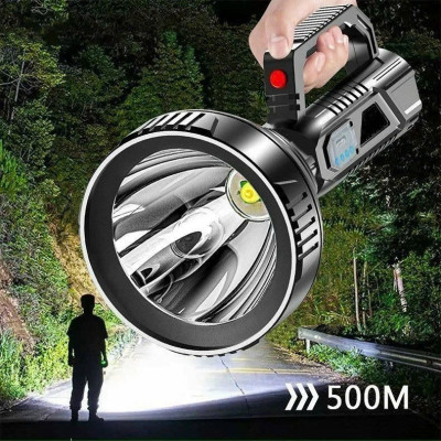 Đèn Pijn Siêu Sáng Cầm Tay – Chiếu Xa 500 Mét, Có Đèn Hông Tiện Dụng, Pin Lâu Hết, Bền Bỉ Dùng Lâu, đèn trang trí