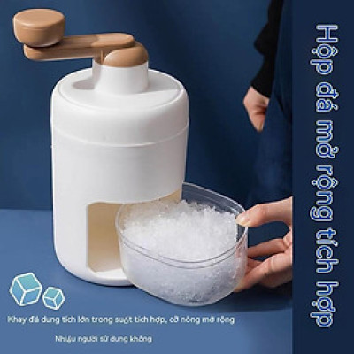 Máy Bào Đá Tuyết Cầm Tay Siêu Mịn - Máy Xay Đá Bào Mini Tiện Lợi, Lưỡi Dao Bằng Thép Không Gỉ