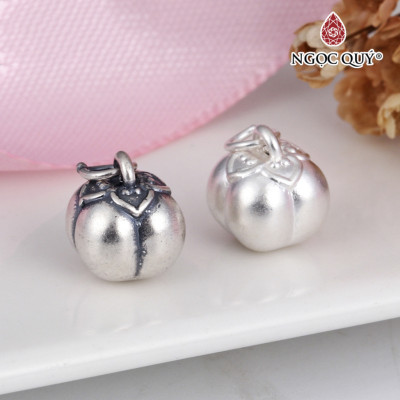 Charm bạc quả hồng ruyi treo - Ngọc Quý Gemstones