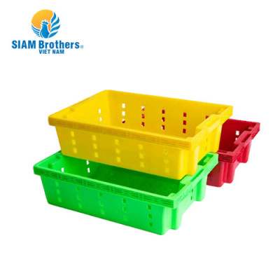 Khay nhựa chữ nhật trồng rau/đựng đồ/ đựng cá siêu bền Siam Brothers - Đỏ