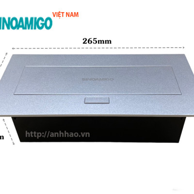 Hộp ổ cắm Điện + HDMI âm bàn Sinoamigo STS-212GST-1 chính hãng. Đủ thuế VAT, COCQ