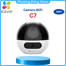Camera Wifi Ezviz C7 2 Mắt 8M Quay Quét 360 độ, cảnh báo, phát hiện chuyển động, chống bụi, ban đêm có màu - hàng chính hãng