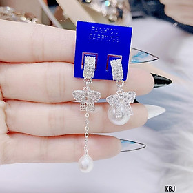 Bông tai bạc hình hoa hướng dương chất liệu bằng bạc s925 MS009d