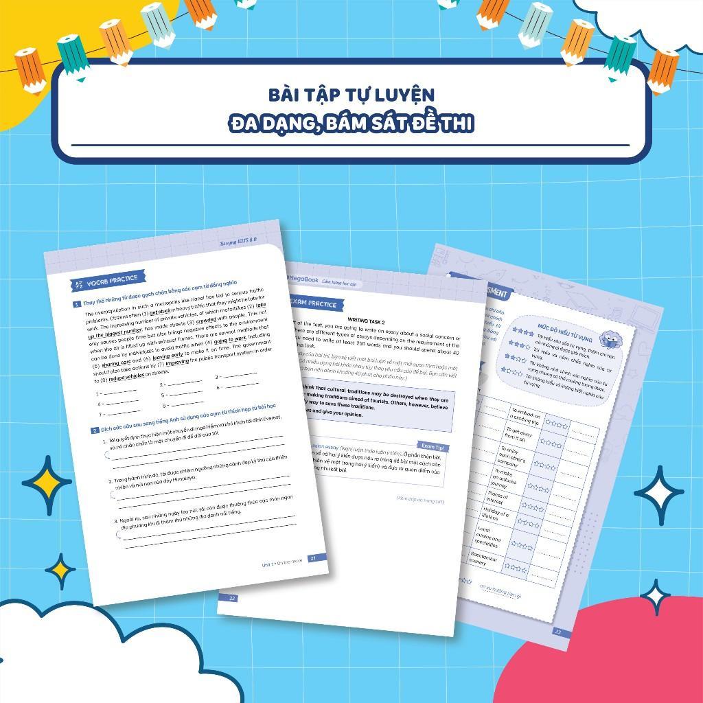 Sách - Từ Vựng IELTS 8.0 - Từ Vựng Đắt Để Đạt Điểm Cao 4 Kỹ Năng - Megabook
