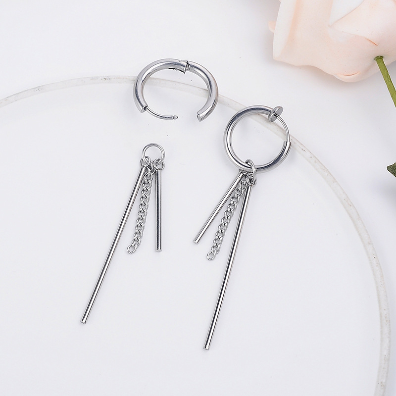 Bông tai tròn tua rua BTS tích hợp xỏ lỗ- kẹp vành 1 ĐÔI