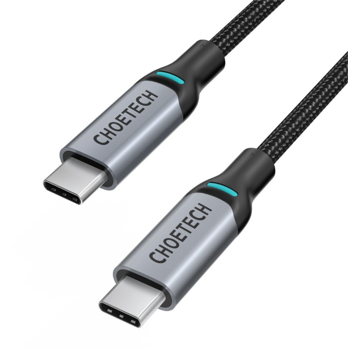 Bộ Củ Sạc Dành Cho Macbook, Laptop, Điện Thoại 65W CHOETECH PD8002 GaN Tech + Type-C to C 100W 1.8M XCC-1002-GY - Hàng Chính Hãng