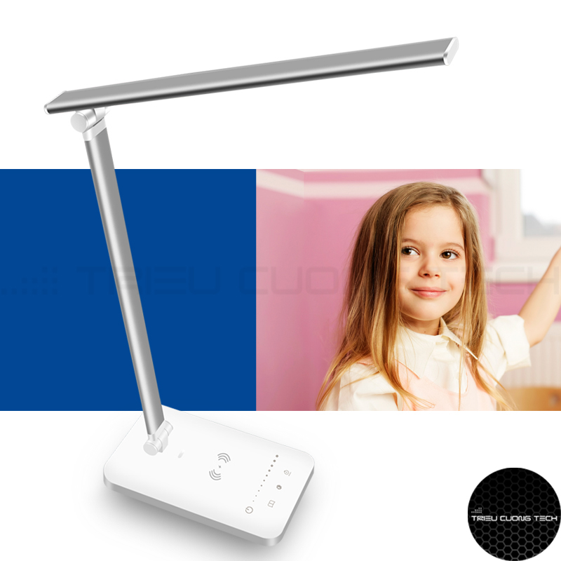 Đèn Bàn Học LED Đọc Sách Làm Việc Chống Cận Bảo Vệ Mắt - Cảm Ứng 5 Cấp Độ Điều Chỉnh - Điều Chỉnh Vùng Sáng - Gấp Gọn Tiện Lợi