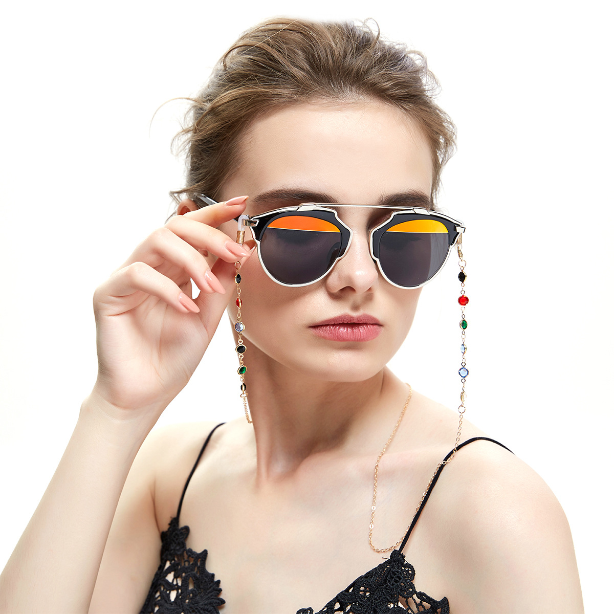 Dây đeo gọng kính chuỗi glasses chain chống rơi vỡ kính đeo cổ dây đeo earphone phong cách Âu Mỹ sịn sò