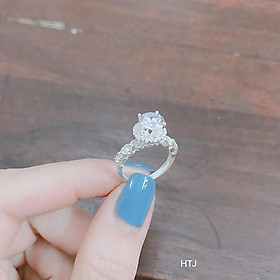Nhẫn nữ bạc Ý đính đá cao cấp MS12d