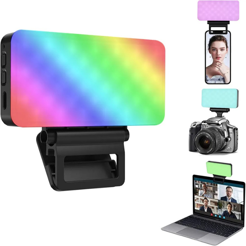 Đèn led RGB Z1 hỗ trợ ánh sáng quay, chụp ảnh có kèm phụ kiện gắn thiết bị - Hàng chính hãng