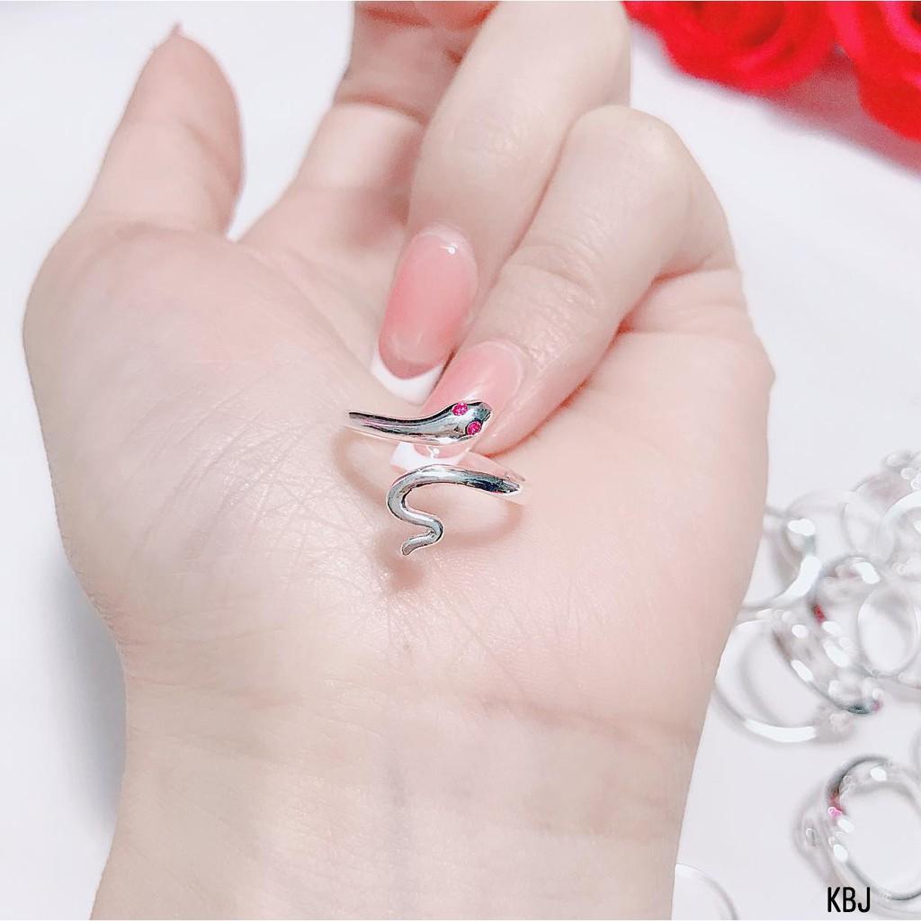 Nhẫn bạc nữ hình con rắn freesize chất liệu bằng bạc s925 SA006
