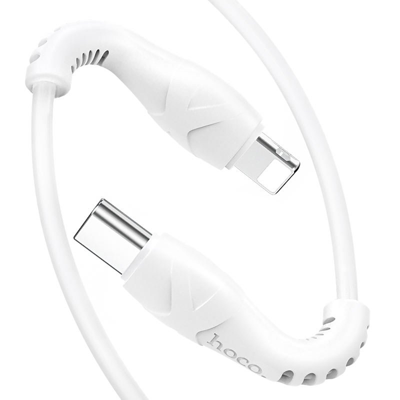 Cáp sạc nhanh PD20W Hoco dây dẻo X55 kết nối Type-C sang iPhone dài 1M - Hàng chính hãng