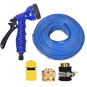 Bộ dây và vòi xịt tăng áp lực nước,rửa xe, tưới cây 15m (cút nhựa nối đồng nhựa) 206843