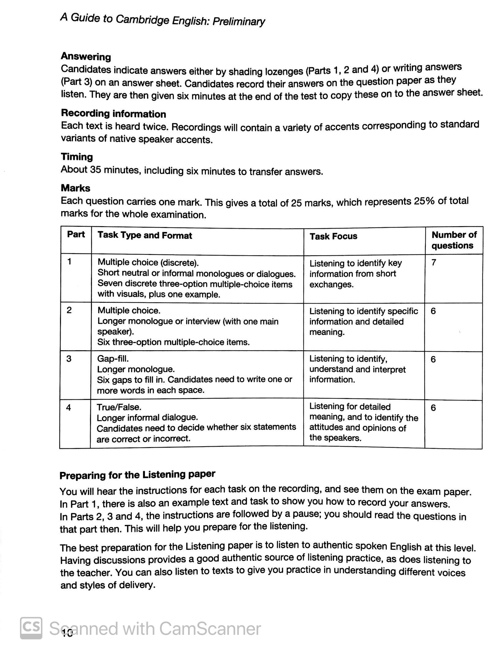 Cambridge Preliminary English Test 7 Student
