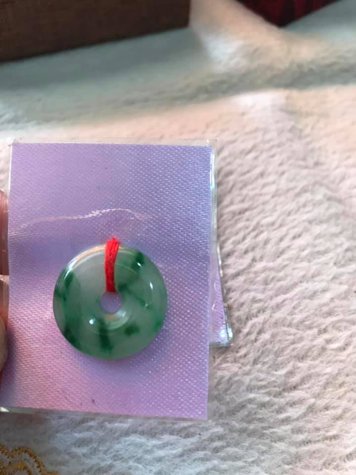 MẶT DÂY CHUYỀN ĐỒNG ĐIẾU ĐỒNG TIỀN Size NHỎ 21MM x DẦY 4MM 100% ĐÁ CẨM THẠCH TỰ NHIÊN MÀU XANH ĐẬM NHẠT BÓNG ĐẸP Ạ