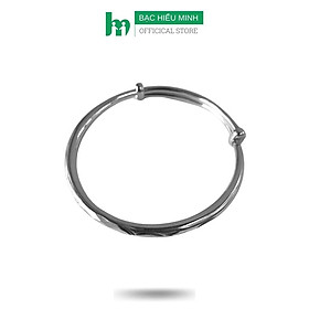 Vòng Tay Lắc Tay Nữ Dạng Kiềng Đặc Họa Tiết Phay Đơn Giản Bạc Ta Nguyên Chất S99 Bền Đẹp Bạc Hiểu Minh LTU572