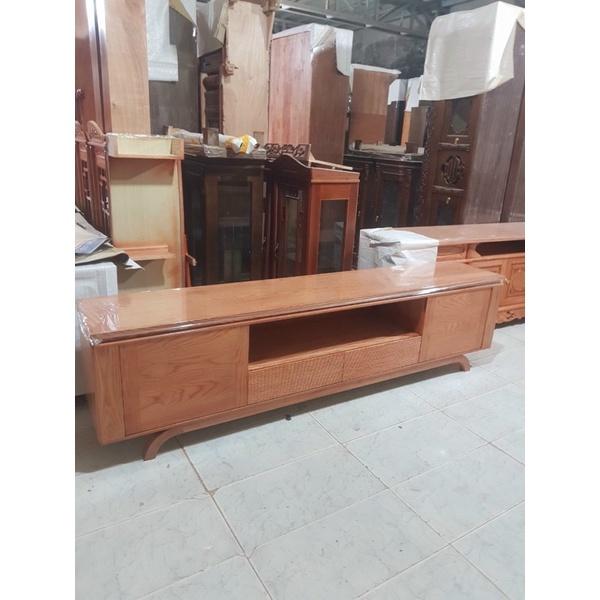kệ hàn quốc chân cong gỗ sồi sơn 2 màu óc chó và hương vàng