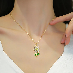 Dây chuyền nữ hoa hướng dương đá đính
