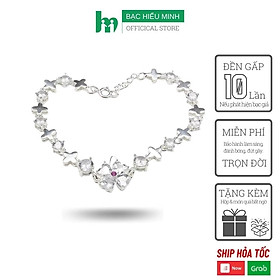 Lắc Tay Nữ Bạc Hiểu Minh LTU446X cỏ 4 lá bạc ta