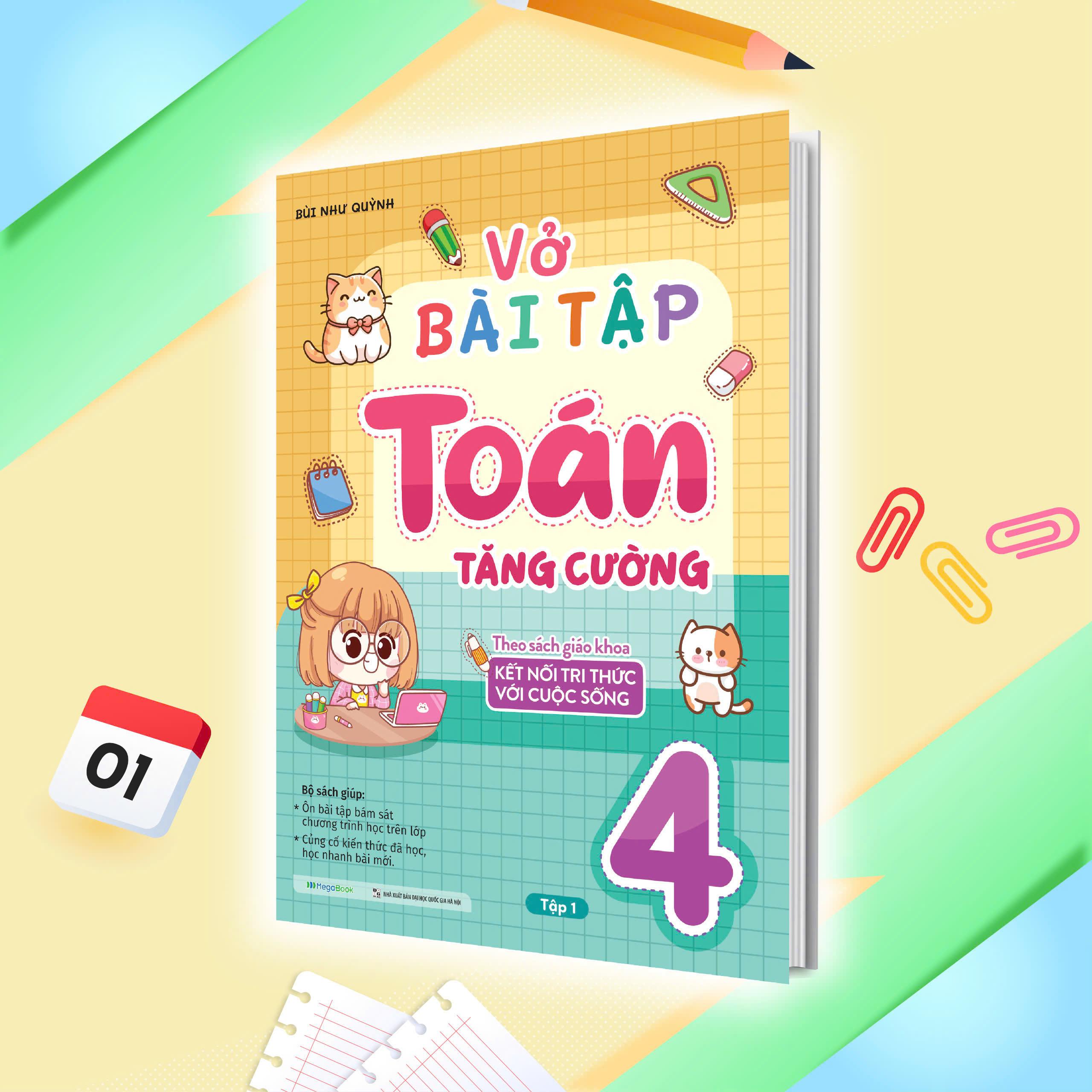 Sách - Vở Bài Tập Toán Tăng Cường Lớp 4 - Tập 1 (Theo Sách Giáo Khoa Kết Nối Tri Thức Với Cuộc Sống)