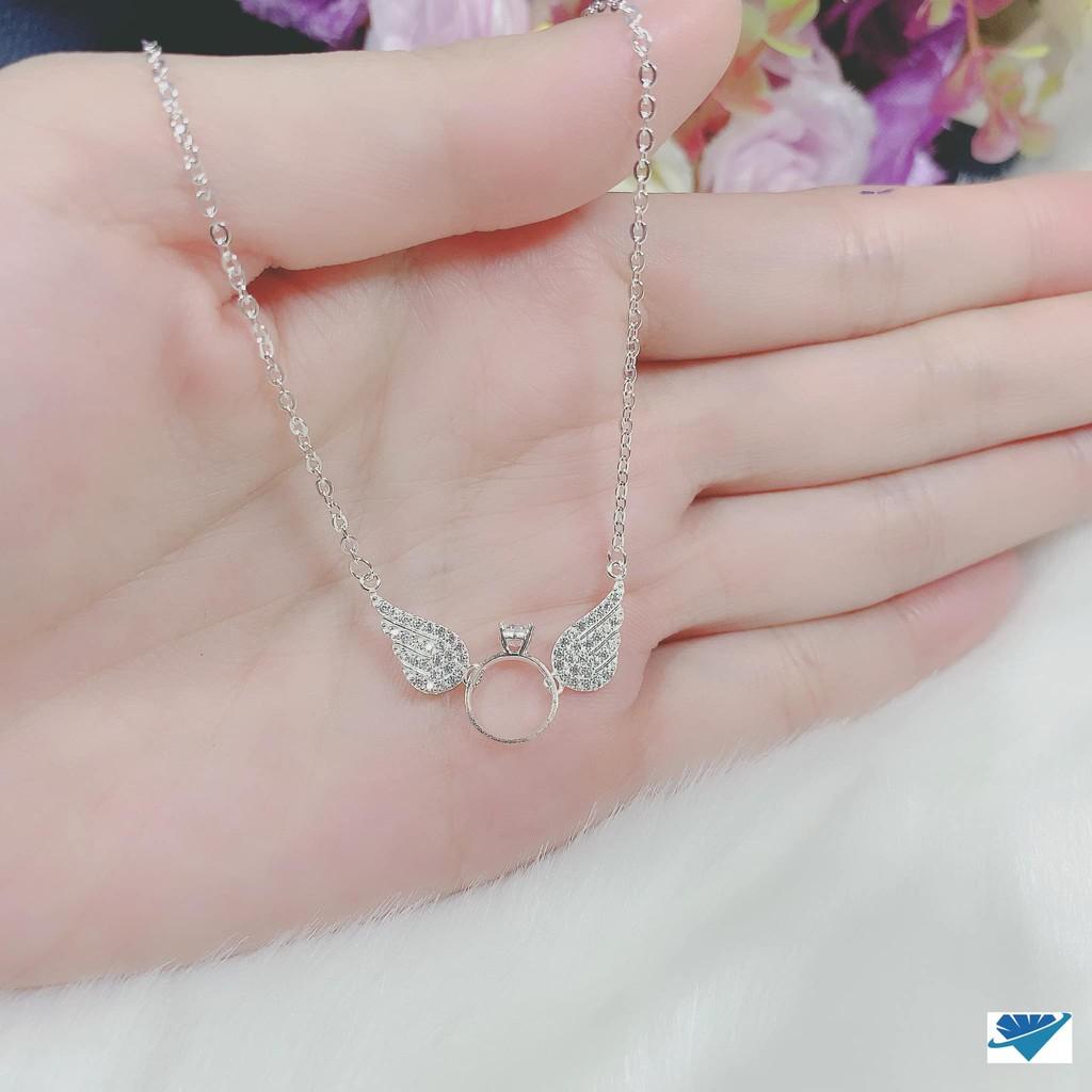 Dây chuyền nữ thời trang mặt trái tim chất liệu bằng bạc Ý SA0130