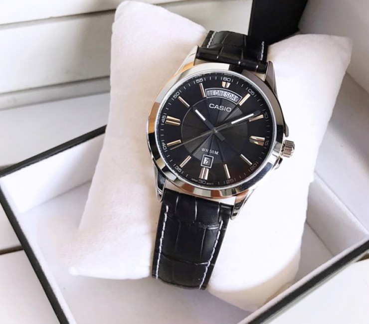Đồng Hồ Nam Dây Da Casio MTP-1381L-1AV - Đen