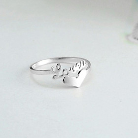 Nhẫn titan nữ thời trang cao cấp trái tim chữ love thép không gỉ titanium trangsucpt 3 màu sắc NNUT32