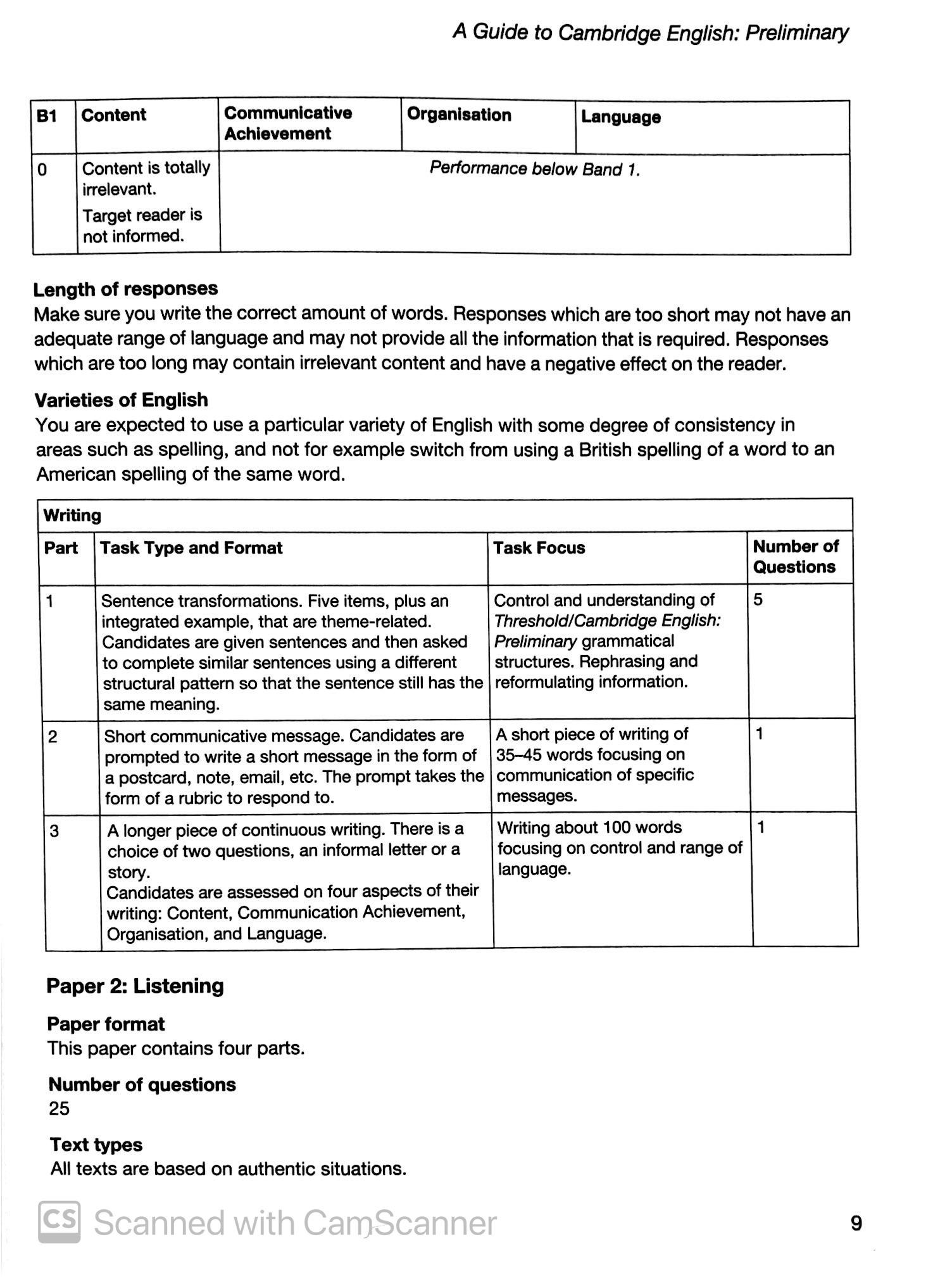 Cambridge Preliminary English Test 7 Student
