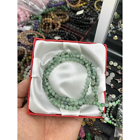 Vòng đeo tay, lắc tay phong thủy chuỗi hạt quấn 3 vòng đá ngọc cẩm thạch