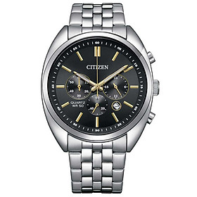 Đồng Hồ Citizen Nam Dây Kim Loại Pin (Quartz) AN8210-56E (42mm) - Mặt Đen