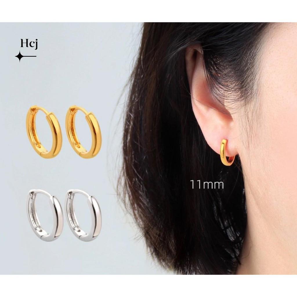 Bông tai bạc thời trang hình chữ X chất liệu bằng bạc MS010x
