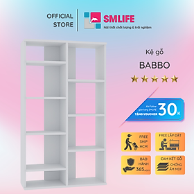 Giá sách đẹp trang trí phòng khách SMLIFE Babbo