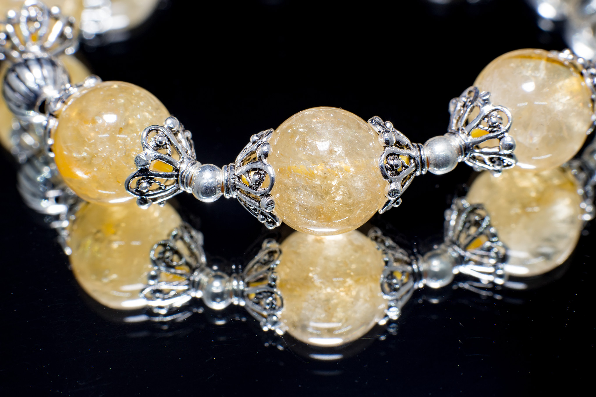 Vòng phong thủy Thạch anh vàng (Citrine) tự nhiên AAAA #VT025