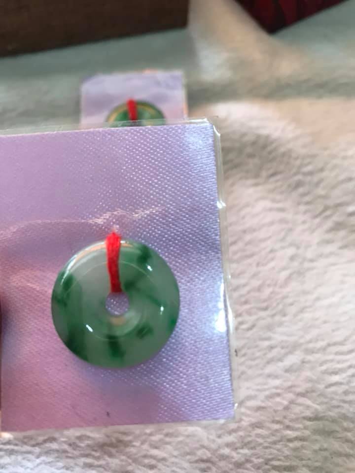 MẶT DÂY CHUYỀN ĐỒNG ĐIẾU ĐỒNG TIỀN Size NHỎ 21MM x DẦY 4MM 100% ĐÁ CẨM THẠCH TỰ NHIÊN MÀU XANH ĐẬM NHẠT BÓNG ĐẸP Ạ