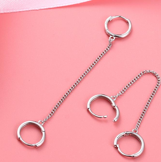 Bông tai nam nữ xích mỏng tinh tế từng chi tiết