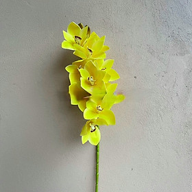 Cành hoa địa Lan giả - 1 cành - 9 bông - Nhiều loại màu sắc - Cây giả, hoa lụa Decor trang trí nhà cửa