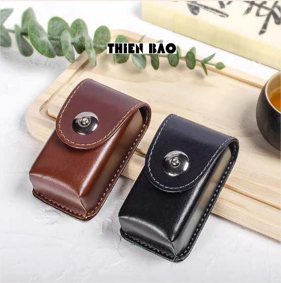 Bao da có đai đeo hông làm thủ công HANDMADE chuyên dùng để đựng kính lão thị, viễn thị gấp gọn BD05 KT 8*4*3CM