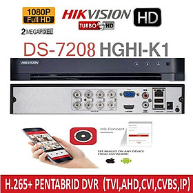 Trọn bộ 8 camera Hikvision và đầu ghi chính hãng 