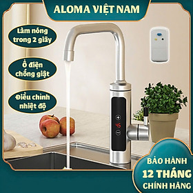 (CÓ CHỈNH NHIỆT ĐỘ) máy nước nóng trực tiếp tại vòi, tặng ổ cắm chống giật