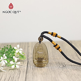 Mặt dây chuyền phật bản mệnh đá thạch anh khói 3.6x2.3cm - Ngọc Quý Gemstones