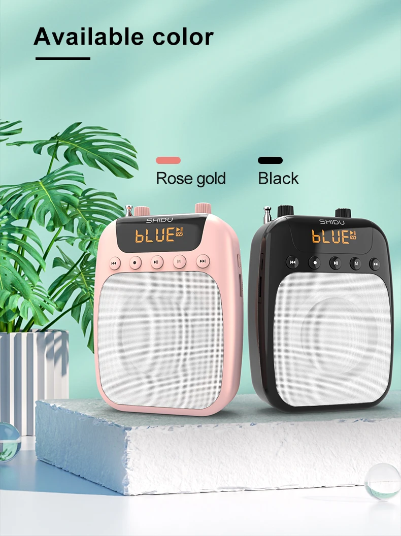 Tặng Kèm Micro Không Dây Trị Giá 199K - Loa Trợ Giảng Có Dây Shidu SD-S358 Công Suất Loa 10W Kết Nối Bluetooth,FM, Dung Lượng Pin 2500mAh Sử Dụng Lên Tới 15h. SHIDU S358 10W Wireless Mini Amplifier Meeting Guide Headset Micro Wireless - Hàng Chính Hãng