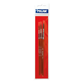 Vỉ 3 cây cọ vẽ Milan 101/6,8,10 BWM10023