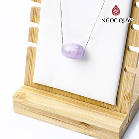 Dây chuyền bạc lu thống thạch anh tím ngọc 13x18mm mệnh hỏa , thổ - Ngọc Quý Gemstones